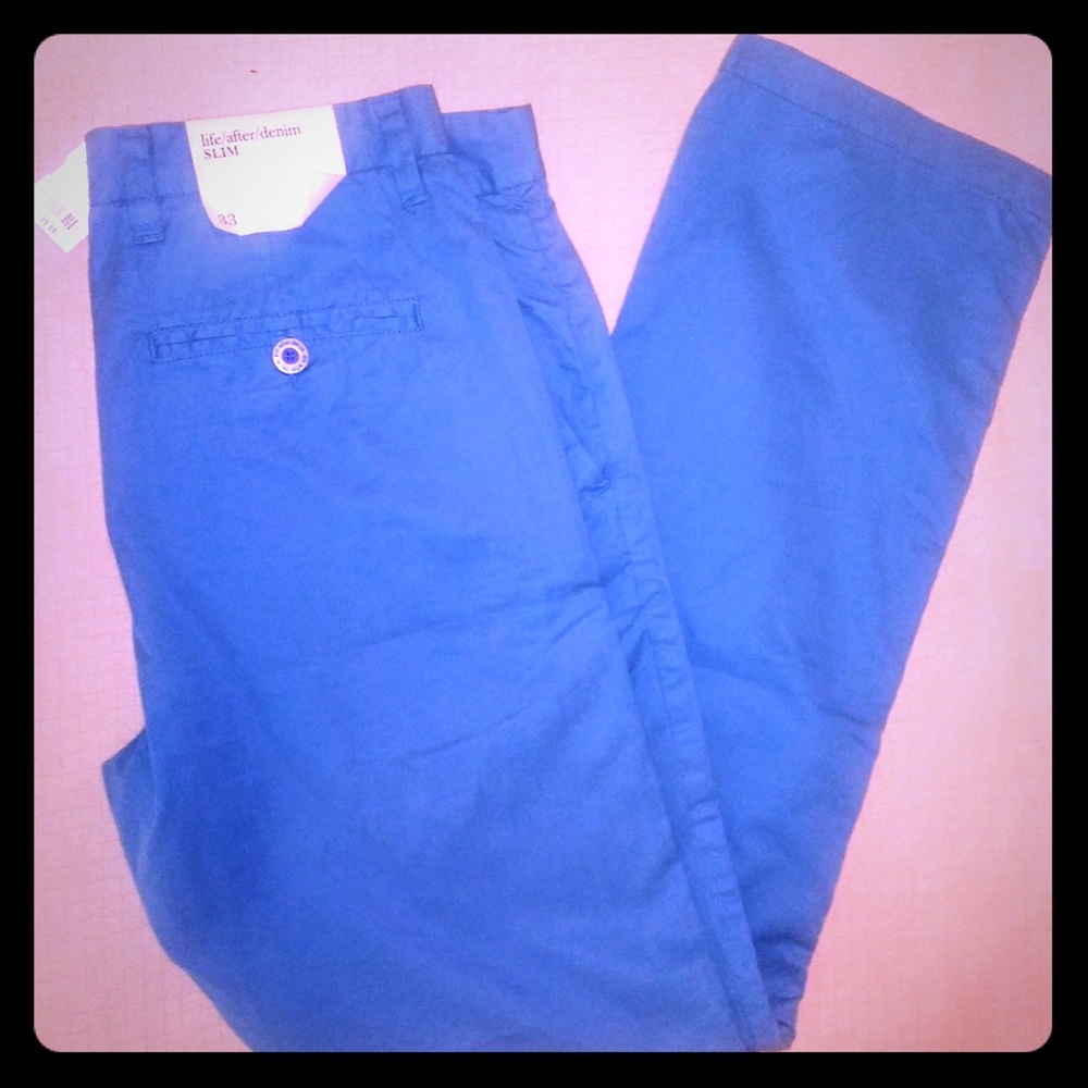 Life after denim blue chinos for sale. NWT!